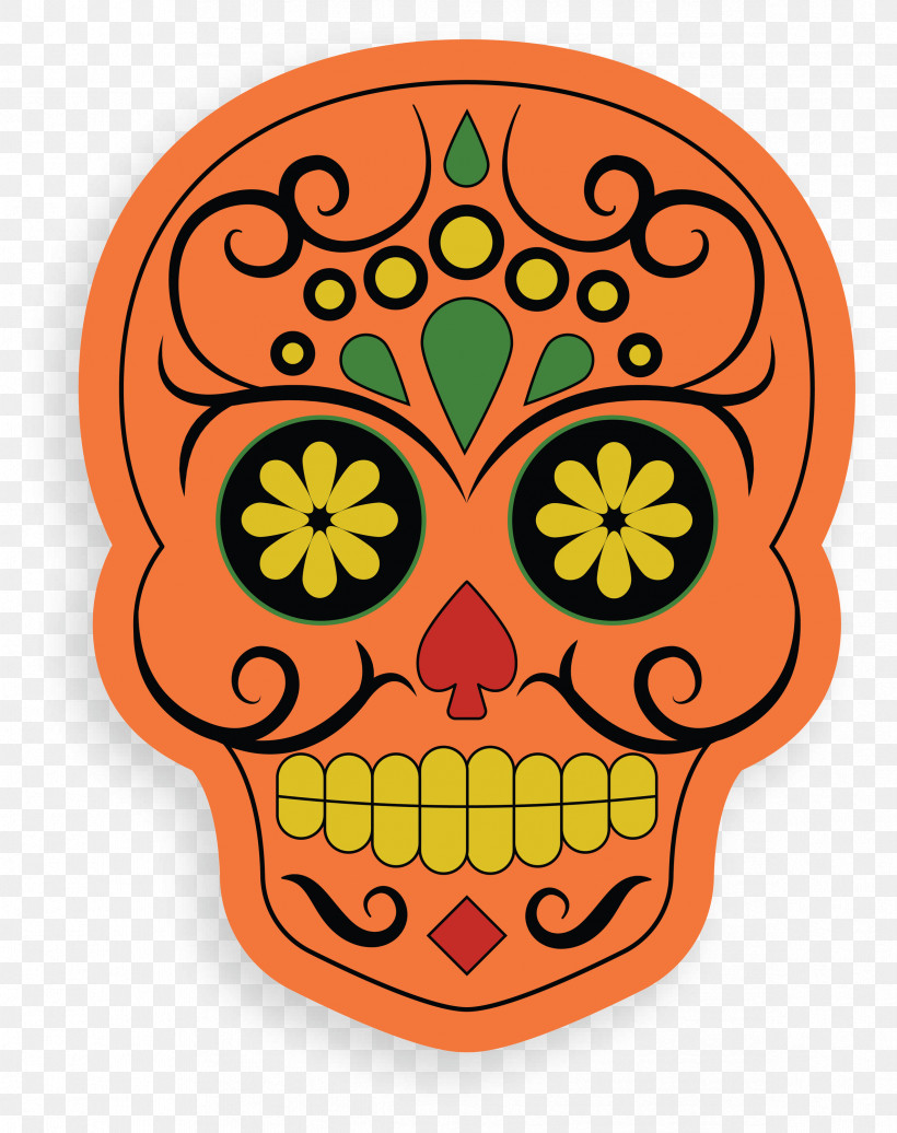 Skull Mexico, PNG, 2373x3000px, Skull, Album, Day Of The Dead, Death, Decal Download Free