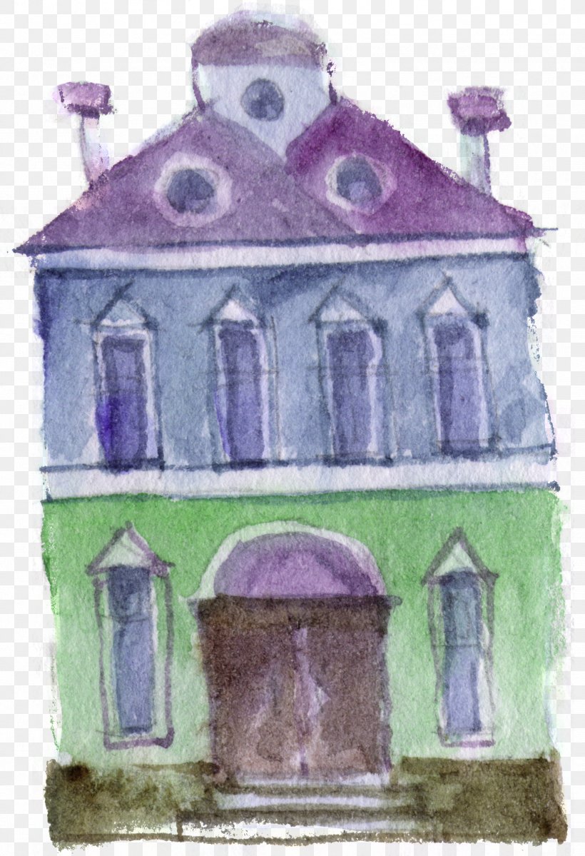 Chapel Watercolor Painting Purple, PNG, 1628x2382px, Chapel, Arch, Artwork, Building, Facade Download Free