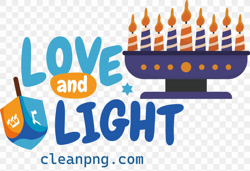 Happy Hanukkah Love Light, PNG, 7059x4852px, Happy Hanukkah, Light, Love Download Free