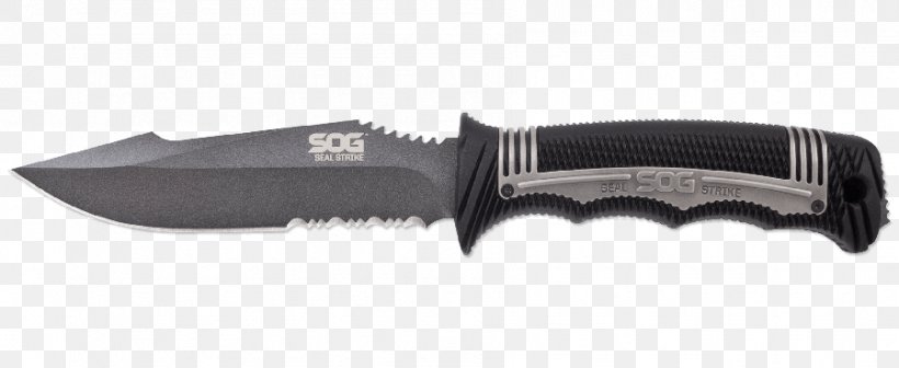 Hunting Knife SOG Seal Strike SOG SEAL Strike Fixed Blade SS1002-CP, PNG, 899x369px, Knife, Blade, Bowie Knife, Clip Point, Cold Weapon Download Free