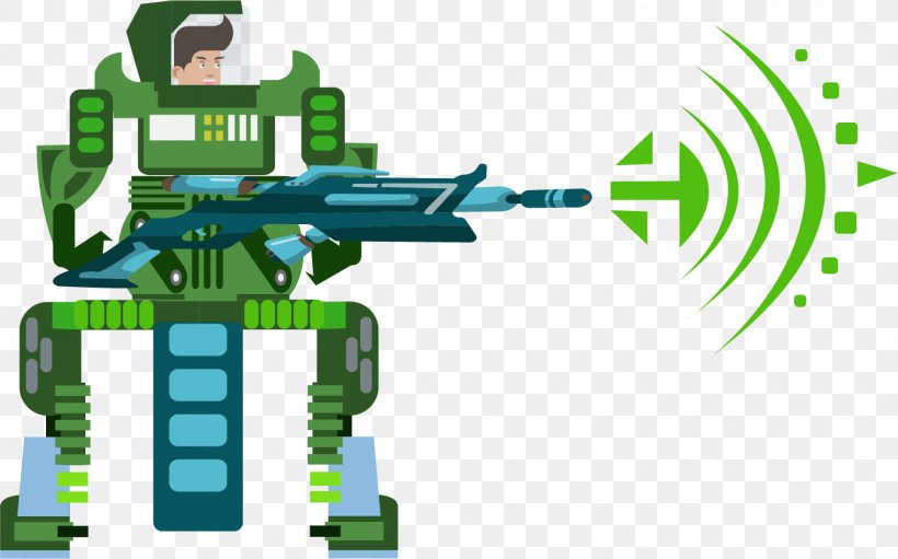 Robot Science Fiction Adobe Illustrator, PNG, 1346x840px, Robot, Cosmos, Engineering, Green, Machine Download Free