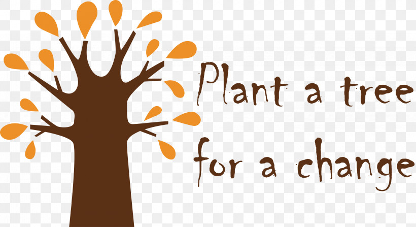 Plant A Tree For A Change Arbor Day, PNG, 3000x1638px, Arbor Day, Behavior, Blue, Happiness, Hm Download Free