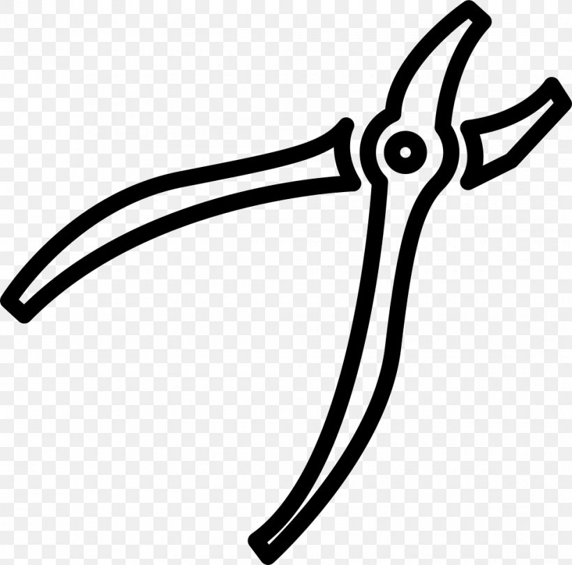 Pliers Tool Clip Art, PNG, 980x968px, Pliers, Black And White, Body Jewelry, Kitchen Utensil, Line Art Download Free