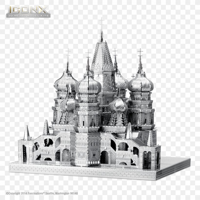 Saint Basil's Cathedral Himeji Castle Sheet Metal Plastic Model, PNG, 2700x2700px, Himeji Castle, Black And White, Building, Castle, Cathedral Download Free