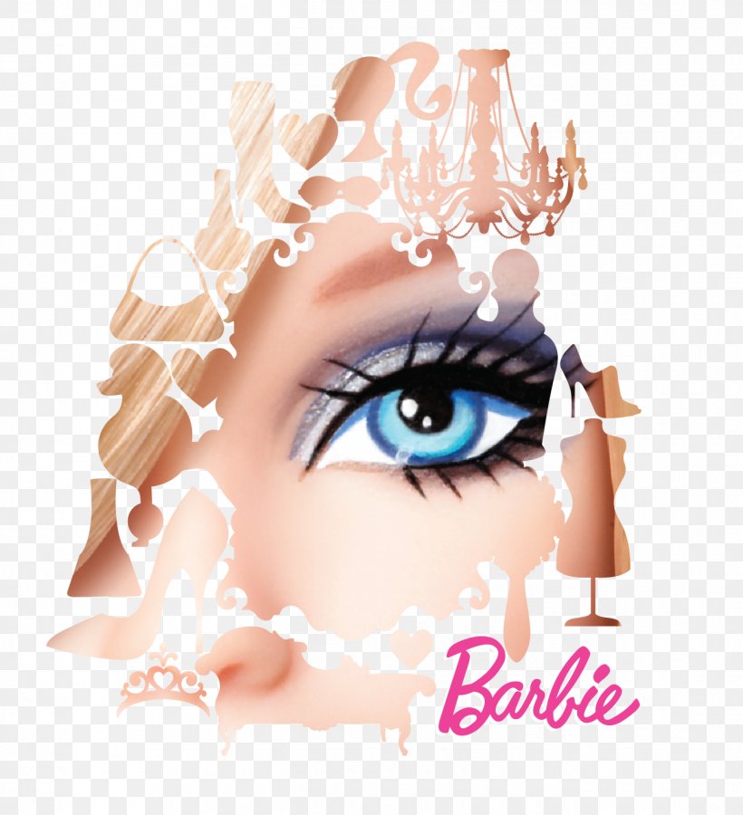 Barbie Poster Eye Doll, PNG, 1300x1428px, Watercolor, Cartoon, Flower, Frame, Heart Download Free