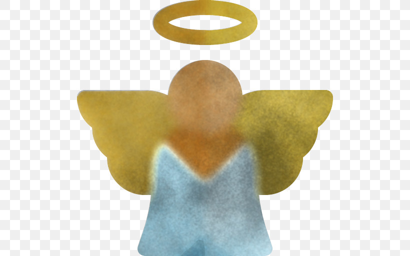 Yellow Angel Neck Symbol Smile, PNG, 512x512px, Yellow, Angel, Figurine, Neck, Smile Download Free