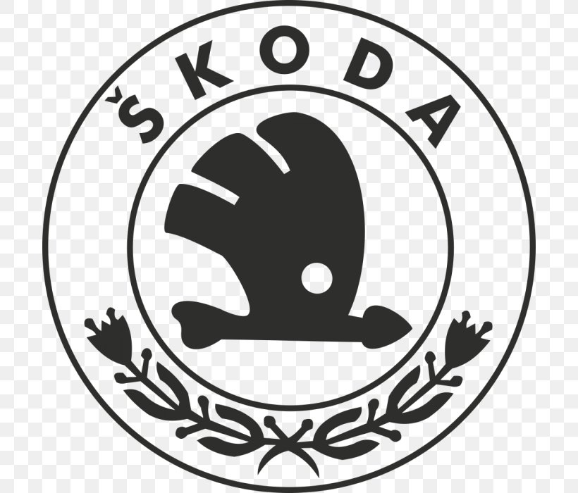 Škoda Auto Car Škoda 1000 MB Škoda Octavia, PNG, 700x700px, Skoda, Area, Black And White, Car, Line Art Download Free