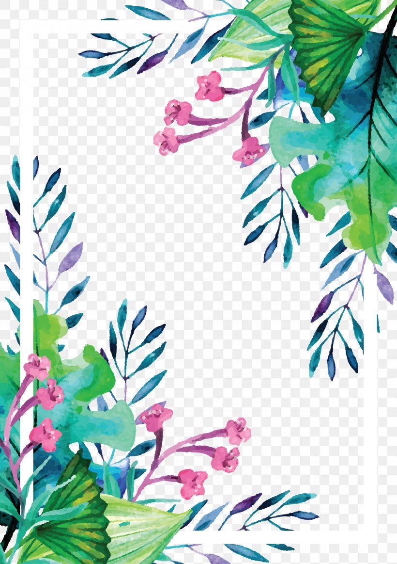 Euclidean Vector Clip Art, PNG, 1748x2480px, Watercolor Flowers, Art, Branch, Flora, Floral Design Download Free