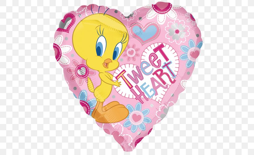 Tweety Toy Balloon Looney Tunes Sylvester, PNG, 500x500px, Tweety, Balloon, Birthday, Gas Balloon, Gift Download Free