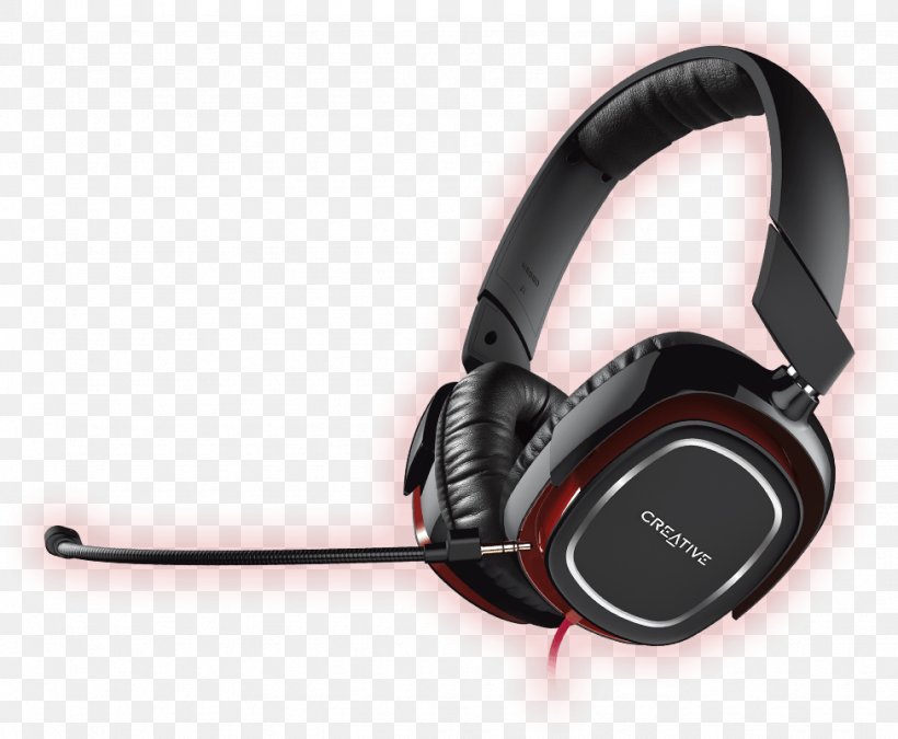 Headphones Headset Microphone Video Games Creative Technology Creative Draco HS880, PNG, 975x803px, Headphones, Audio, Audio Equipment, Computer, Creative Technology Download Free