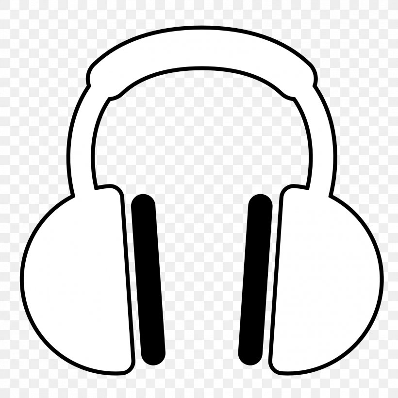 Headphones Black And White Coloring Book Clip Art, PNG, 1979x1979px, Headphones, Area, Artwork, Audio, Black And White Download Free