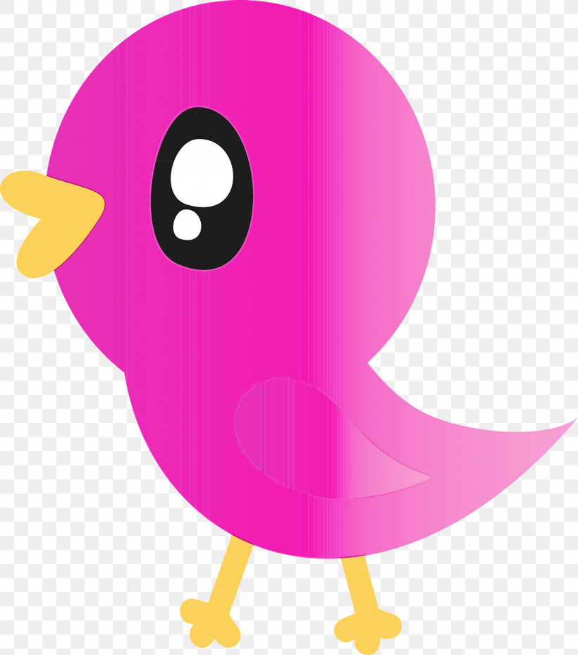 Pink Cartoon Violet Beak Purple, PNG, 2646x3000px, Cute Bird, Animation, Beak, Bird, Cartoon Download Free