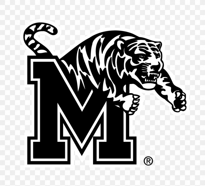 University Of Memphis Memphis Tigers Men's Basketball Memphis Tigers Baseball Memphis Tigers Football Memphis Tigers Women's Basketball, PNG, 868x787px, University Of Memphis, Art, Baseball, Big Cats, Black Download Free