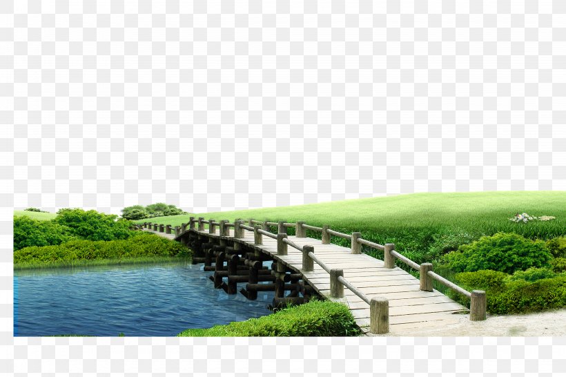 Bridge Download Villa, PNG, 4500x3000px, Bridge, Business, Designer, Grass, Gratis Download Free