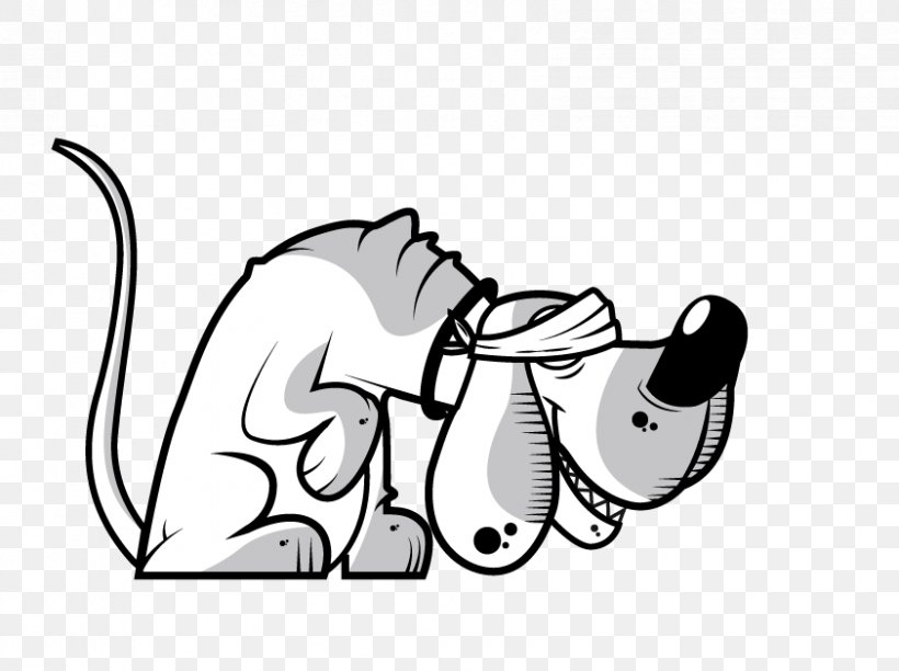 Dog Black And White Comics Clip Art, PNG, 842x629px, Dog, Art, Artwork, Black, Black And White Download Free