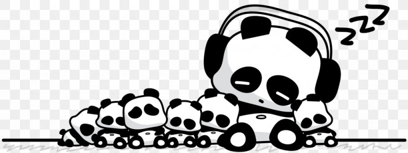 Giant Panda Bear Baby Pandas T-shirt Cuteness, PNG, 1024x384px, Giant Panda, Baby Pandas, Bear, Black And White, Brand Download Free