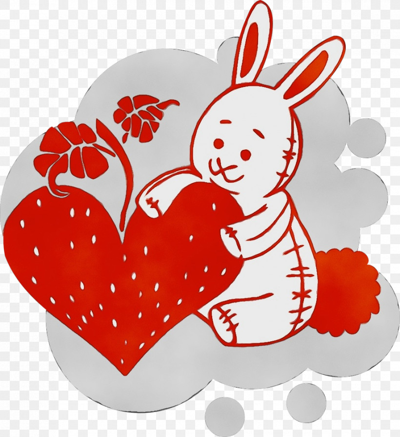 Easter Bunny, PNG, 916x1000px, Watercolor, Cartoon, Easter Bunny, Heart, Love Download Free