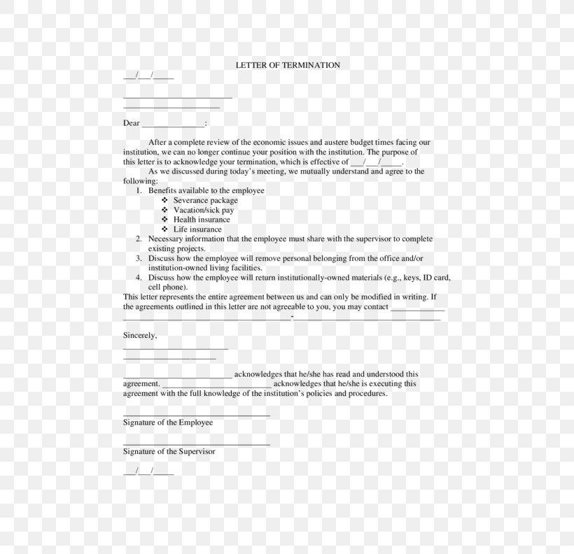 Termination Of Employment Employment Contract Letter Résumé, PNG, 612x792px, Termination Of Employment, Area, Atwill Employment, Business Letter, Contract Download Free