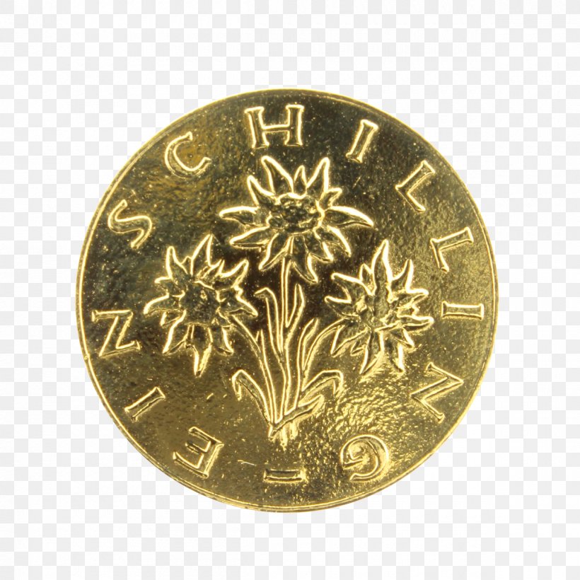 Gold Coin Gold Coin Austrian Schilling Shilling, PNG, 1200x1200px, 1 Euro Coin, Coin, Austrian Euro Coins, Austrian Schilling, Banknote Download Free