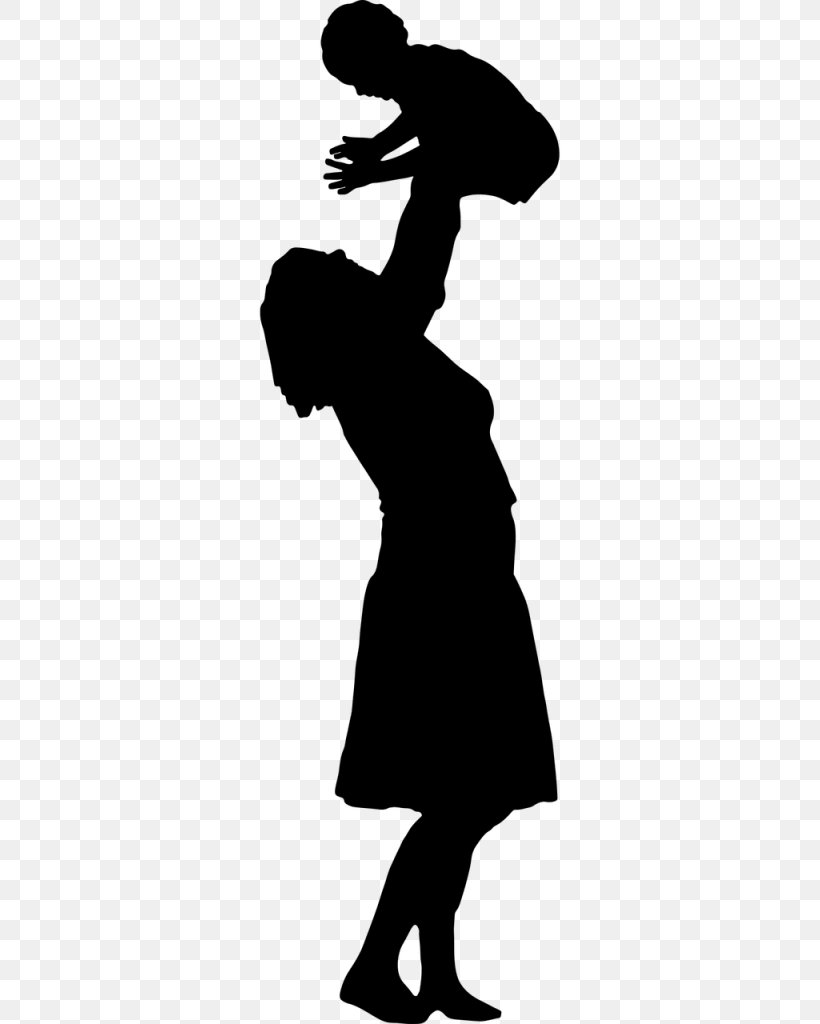 Mother Child Silhouette Clip Art, PNG, 512x1024px, Mother, Black And White, Child, Family, Father Download Free