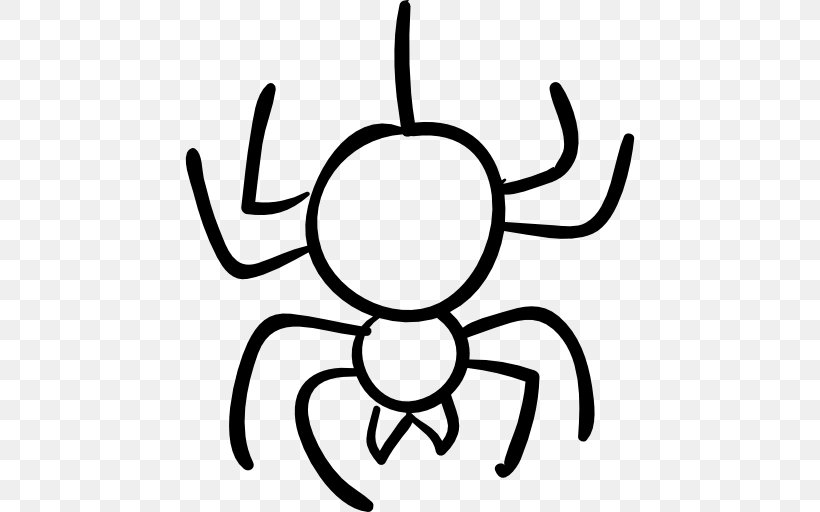 Spider Clip Art, PNG, 512x512px, Spider, Arachnid, Artwork, Black And White, Coloring Book Download Free