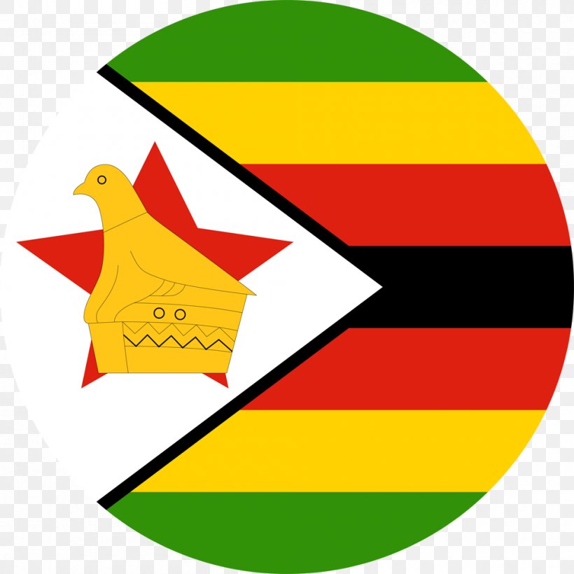 Flag Of Zimbabwe Zimbabwe Rhodesia National Flag, PNG, 1000x1000px, Zimbabwe, Area, Artwork, Beak, Brand Download Free