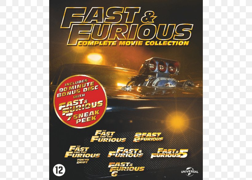Blu-ray Disc Dominic Toretto Brian O'Conner The Fast And The Furious DVD, PNG, 786x587px, Bluray Disc, Advertising, Box Set, Brand, Dominic Toretto Download Free