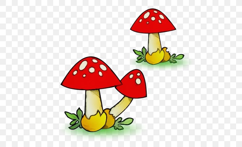Mushroom Cartoon Agaric Clip Art, PNG, 500x500px, Watercolor, Agaric, Cartoon, Mushroom, Paint Download Free