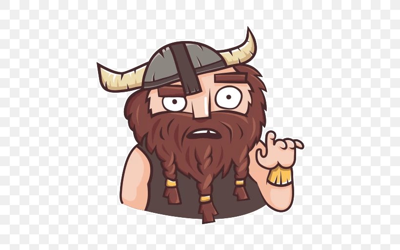 Sticker Clip Art Vikings Illustration, PNG, 512x512px, Sticker, Amazing World Of Gumball, Animation, Art, Beard Download Free