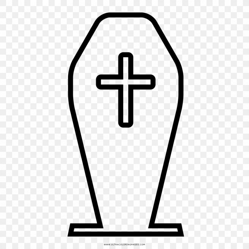 Coffin Drawing Headstone Death Coloring Book, PNG, 1000x1000px, Coffin, Area, Black And White, Box, Brand Download Free
