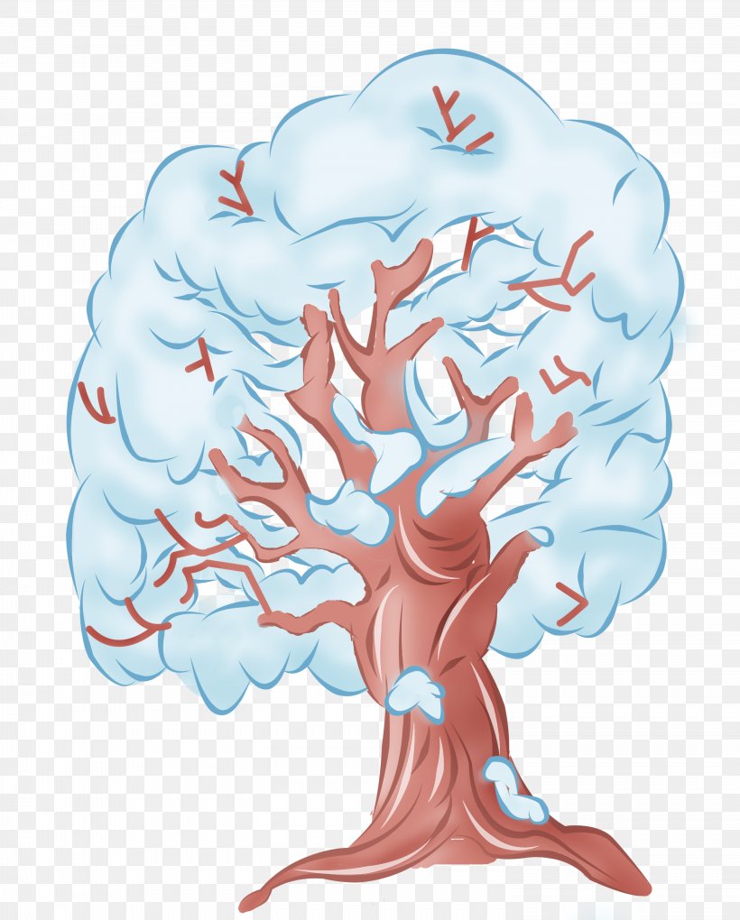 Tree Snow Winter Clip Art, PNG, 2952x3675px, Watercolor, Cartoon, Flower, Frame, Heart Download Free