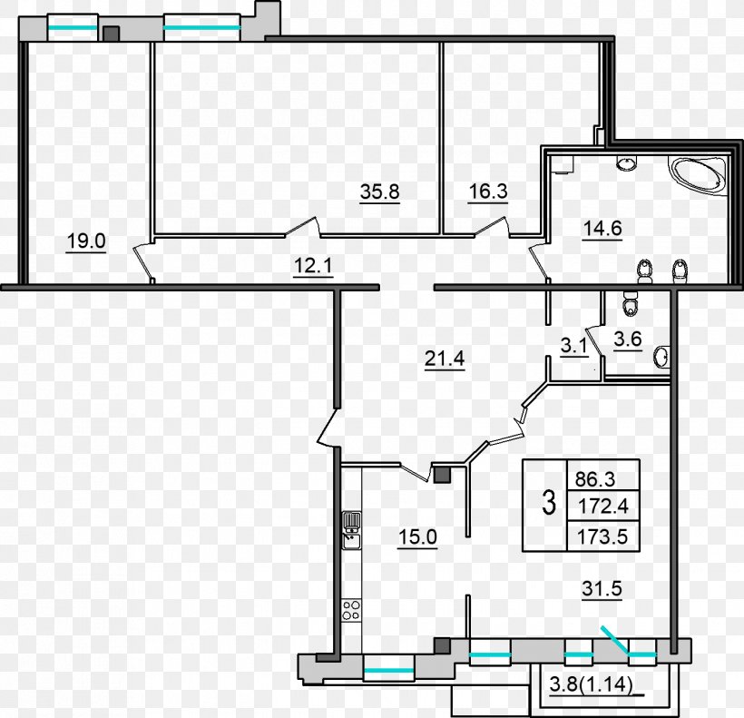 Floor Plan House Nevsky Prospect V Novostroyke Plan-M, PNG, 1425x1375px, Floor Plan, Apartment, Area, Diagram, Drawing Download Free