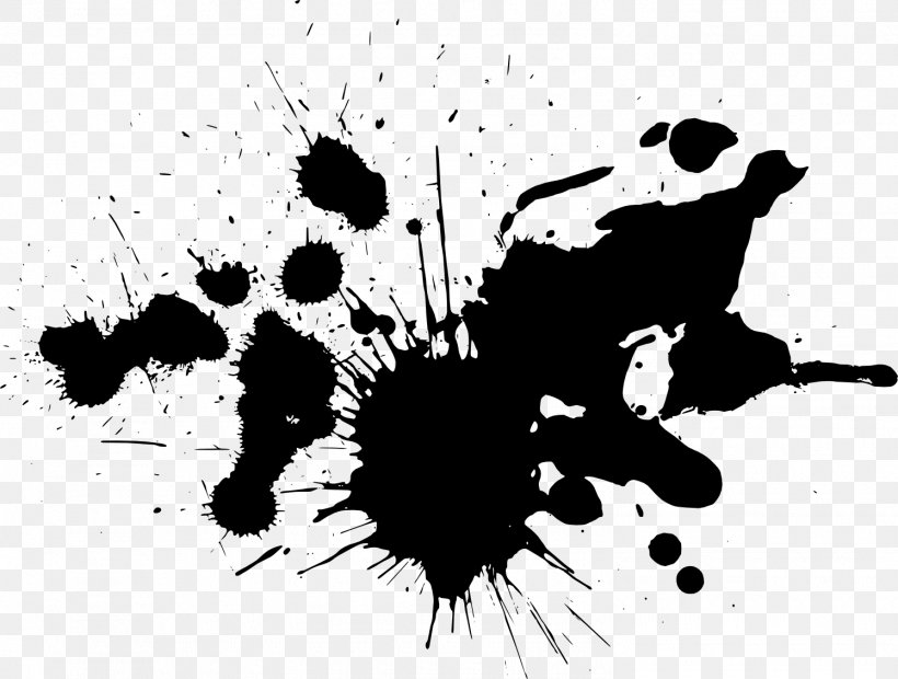 Ink GIMP Paint Brush, PNG, 1495x1131px, Ink, Art, Black, Black And White, Brush Download Free