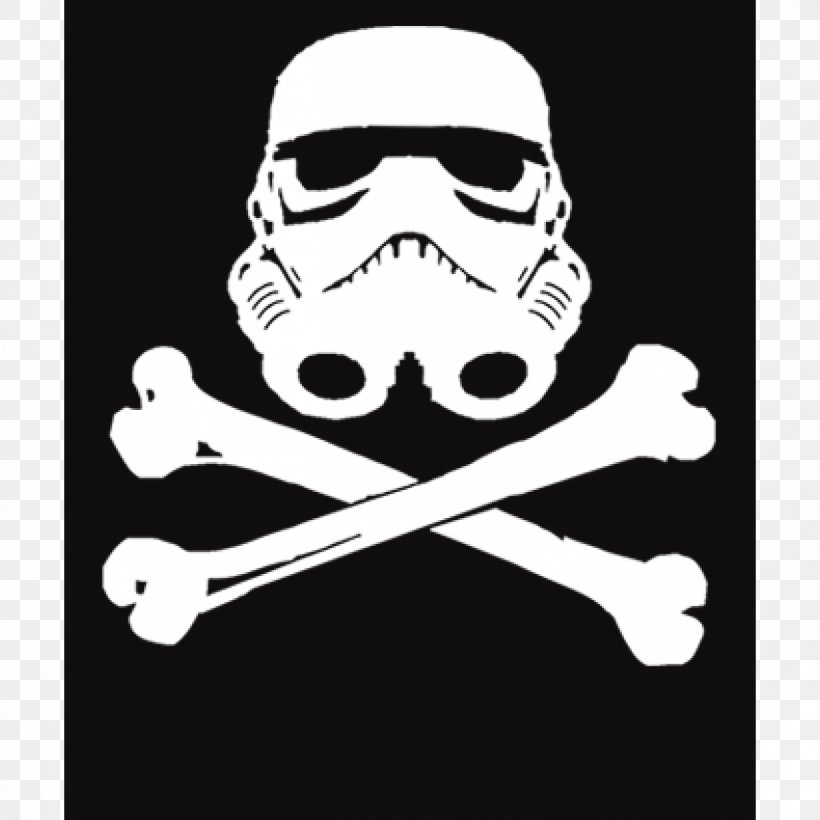 Stormtrooper T-shirt Calavera Skull And Bones Skull And Crossbones, PNG, 1200x1200px, Stormtrooper, Black And White, Bone, Calavera, Ctrlaltdel Download Free