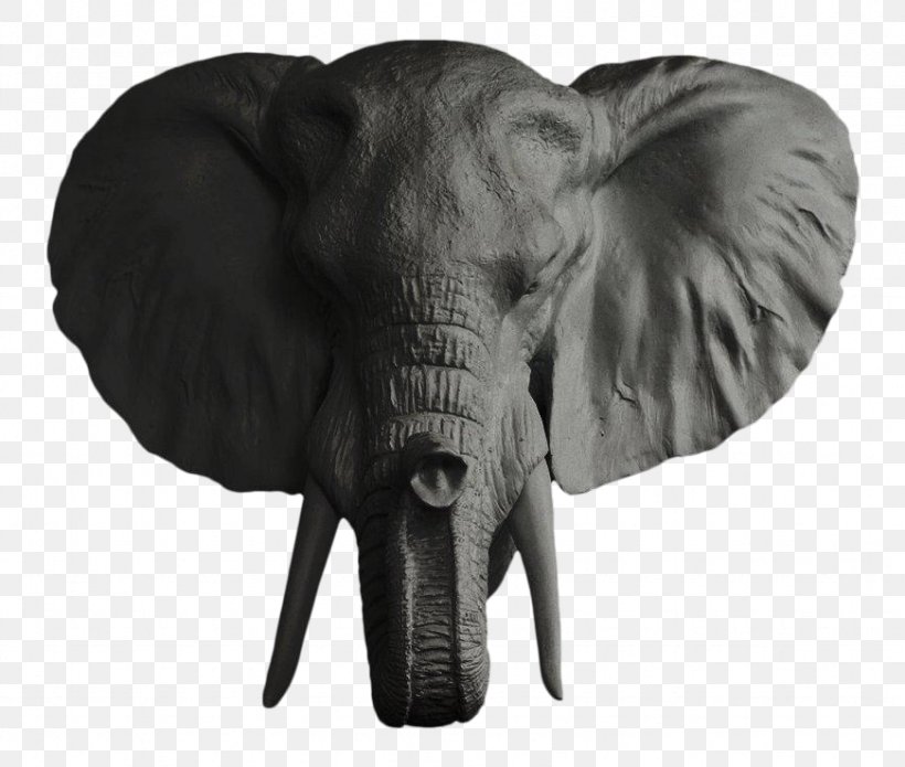 African Elephant Elephantidae Tusk Ganesha Bust, PNG, 871x739px, African Elephant, Black And White, Bull, Bust, Ceramic Download Free