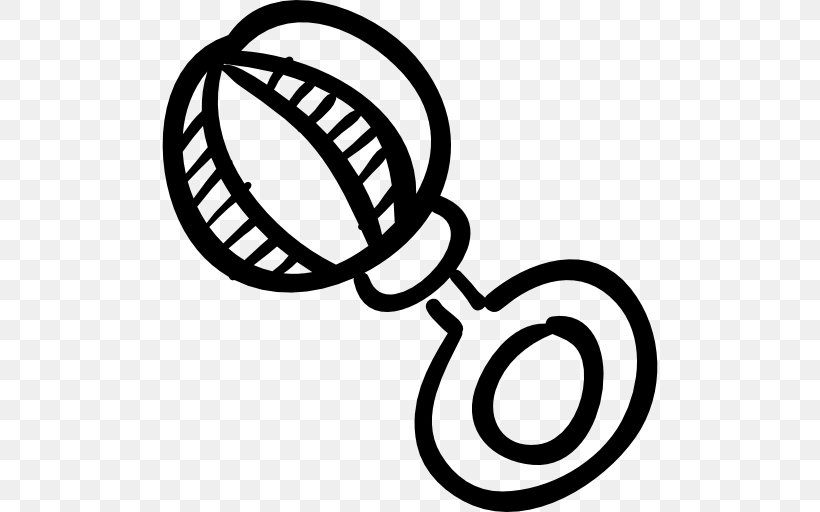 Baby Rattle Drawing, PNG, 512x512px, Baby Rattle, Area, Artwork, Bell, Black And White Download Free