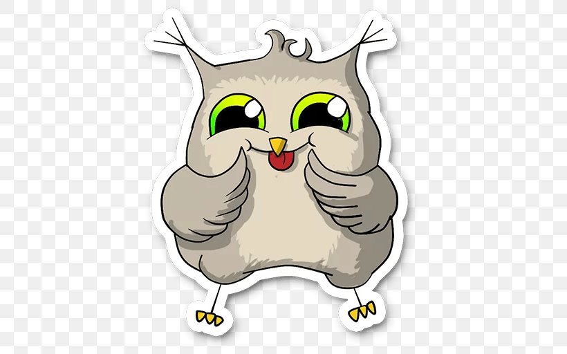 Owly Telegram Sticker Clip Art, PNG, 512x512px, Owl, Art, Beak, Bird, Fauna Download Free