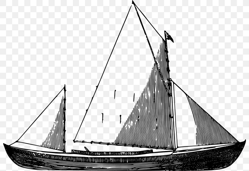 Sailboat Sailing Ship, PNG, 800x564px, Boat, Baltimore Clipper, Barque, Barquentine, Black And White Download Free