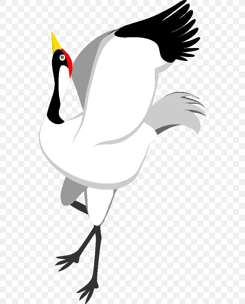 Black And White Duck Red-crowned Crane Clip Art, PNG, 560x1019px, Black And White, Animal, Animation, Art, Artwork Download Free