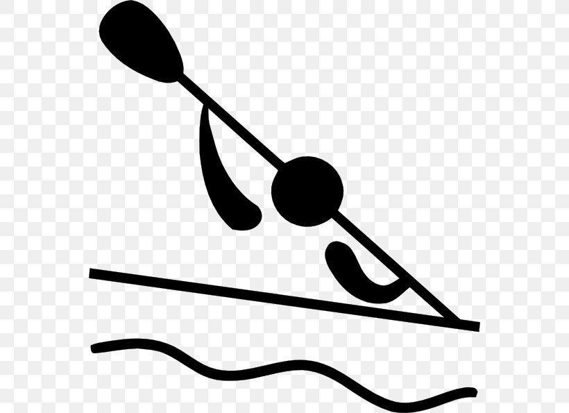 Canoeing And Kayaking At The Summer Olympics Canoe Slalom Clip Art, PNG, 564x595px, Kayak, Artwork, Black, Black And White, Canoe Download Free