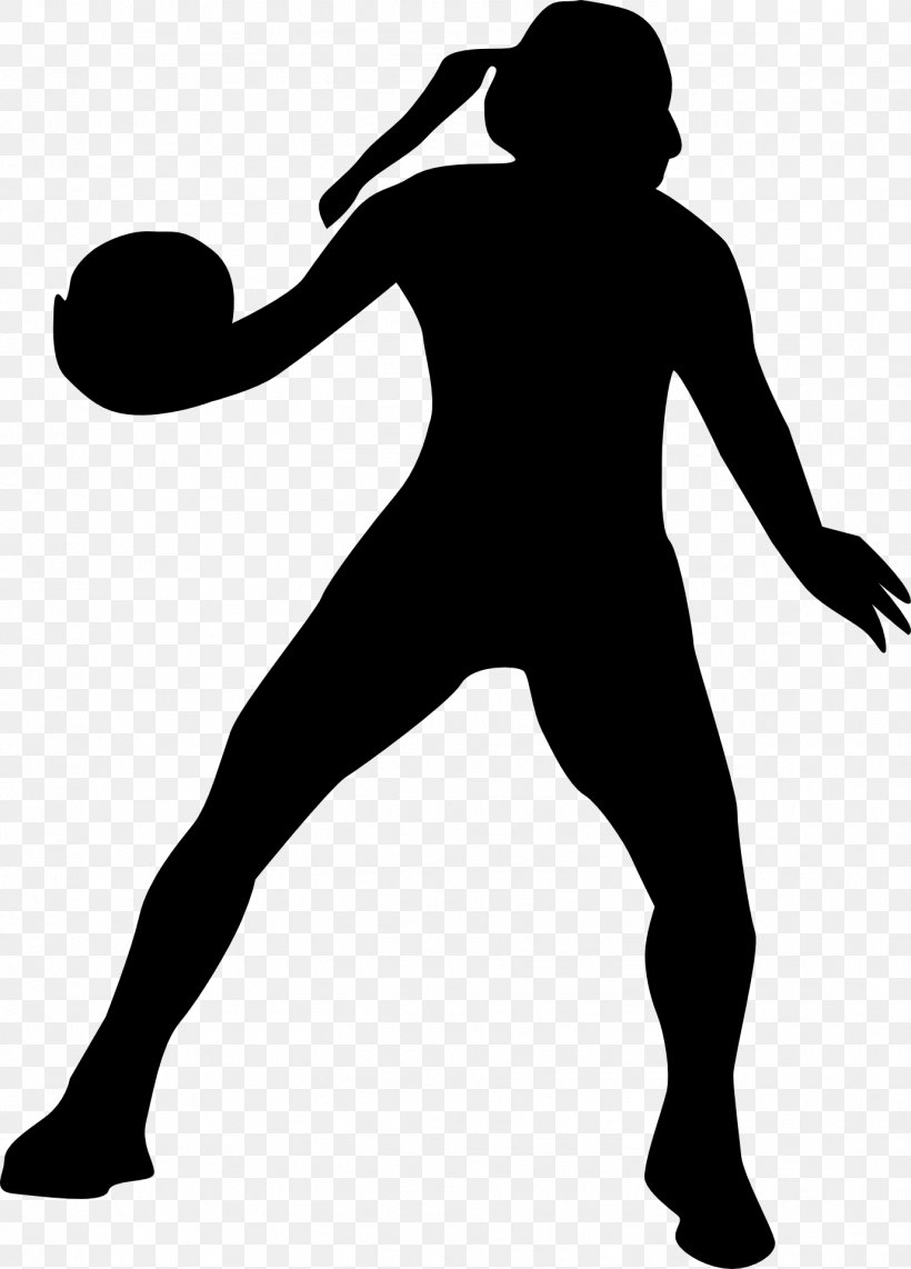 Netball Silhouette Clip Art, PNG, 1378x1920px, Netball, Arm, Basketball, Black, Black And White Download Free