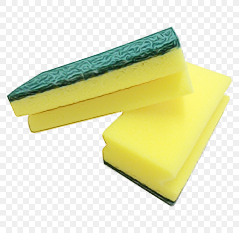 Yellow Sponge Processed Cheese Rectangle Dairy, PNG, 800x800px, Watercolor, Cheese, Dairy, Household Cleaning Supply, Paint Download Free