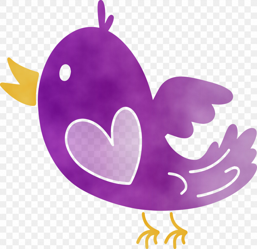 Purple Violet Wing Heart Butterfly, PNG, 3000x2899px, Cute Bird, Butterfly, Cartoon Bird, Heart, Paint Download Free