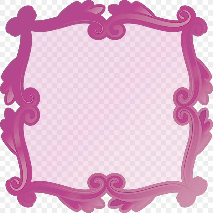 Square Frame, PNG, 3000x3000px, Square Frame, Mirror, Picture Frame, Pink Download Free