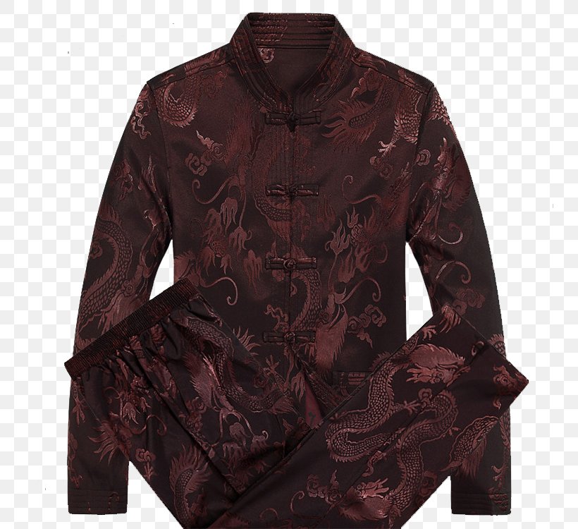 Brown Red Tangzhuang, PNG, 750x750px, Brown, Blouse, Jacket, Neck, Red Download Free