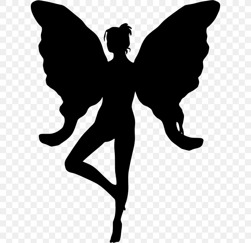 Fairy Silhouette, PNG, 620x794px, Fairy, Black And White, Drawing, Elf, Fictional Character Download Free