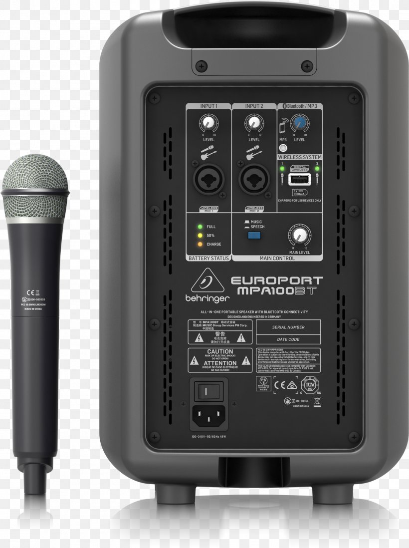 Microphone BEHRINGER MPA30BT Public Address Systems Loudspeaker, PNG, 1493x2000px, Watercolor, Cartoon, Flower, Frame, Heart Download Free