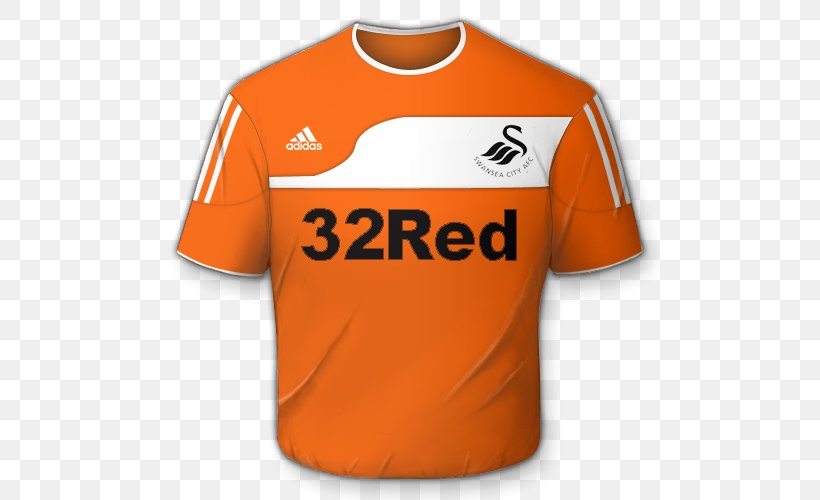 T-shirt Sports Fan Jersey Swansea City A.F.C., PNG, 500x500px, Tshirt, Active Shirt, Brand, Clothing, Jersey Download Free