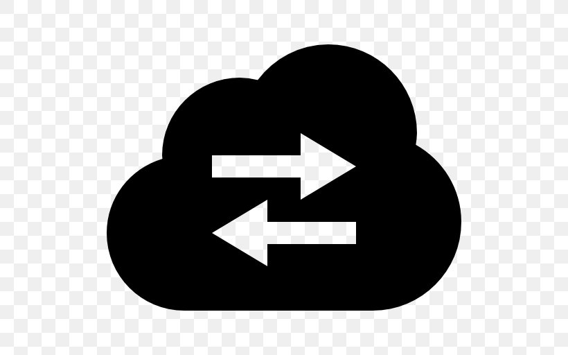 Cloud Computing Symbol Download Arrow, PNG, 512x512px, Cloud Computing, Black And White, Cloud Storage, Computing, Internet Download Free