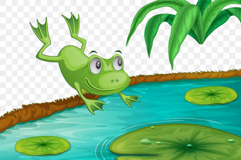 Frog Cartoon, PNG, 2292x1525px, Frog, Amphibian, Art, Cartoon, Fauna Download Free